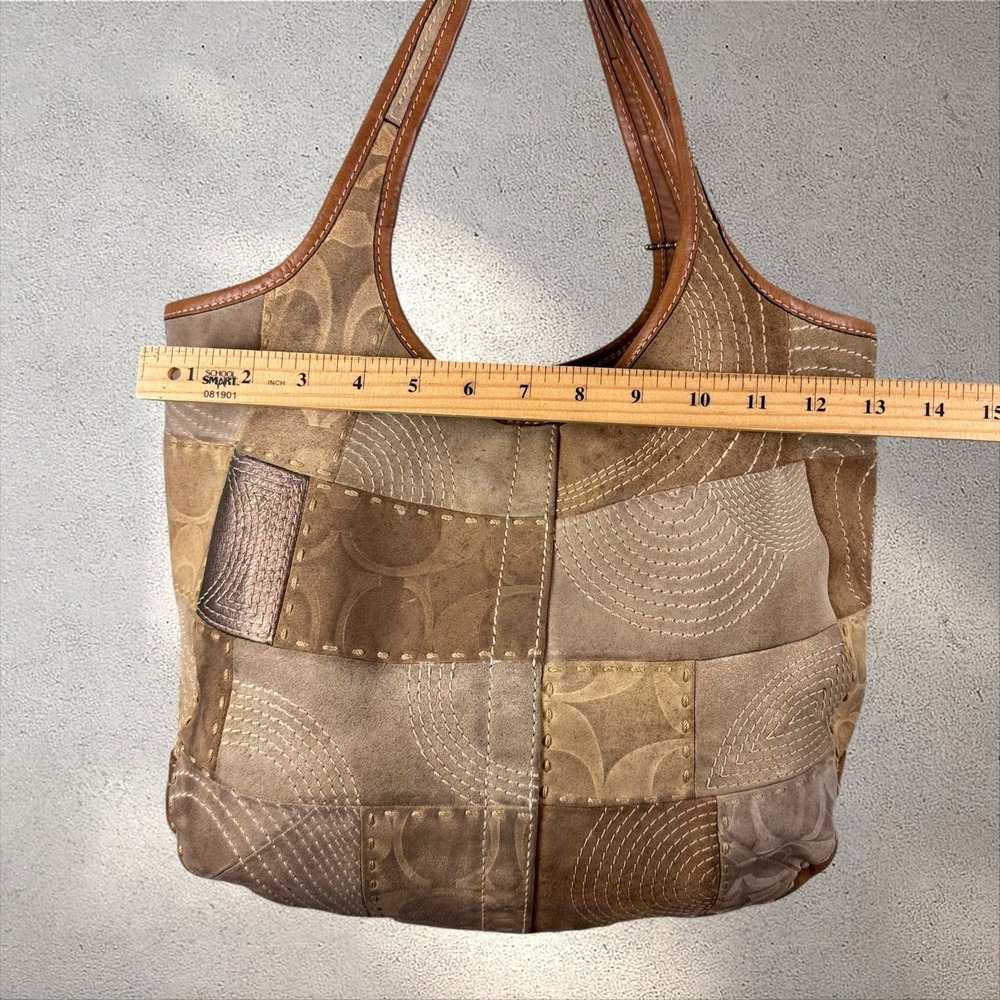 Vtg Y2K Coach 11310 Ergo Patchwork Suede Turn Lock Hobo Hand Bag Shoulder Tote - Picture 8 of 8